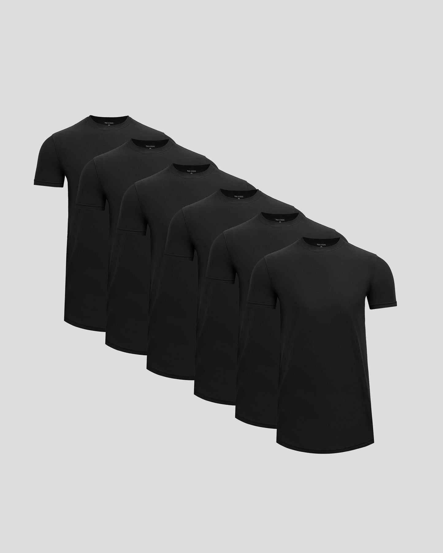 All Black Tall Active Curved Hem Crew 6-Pack