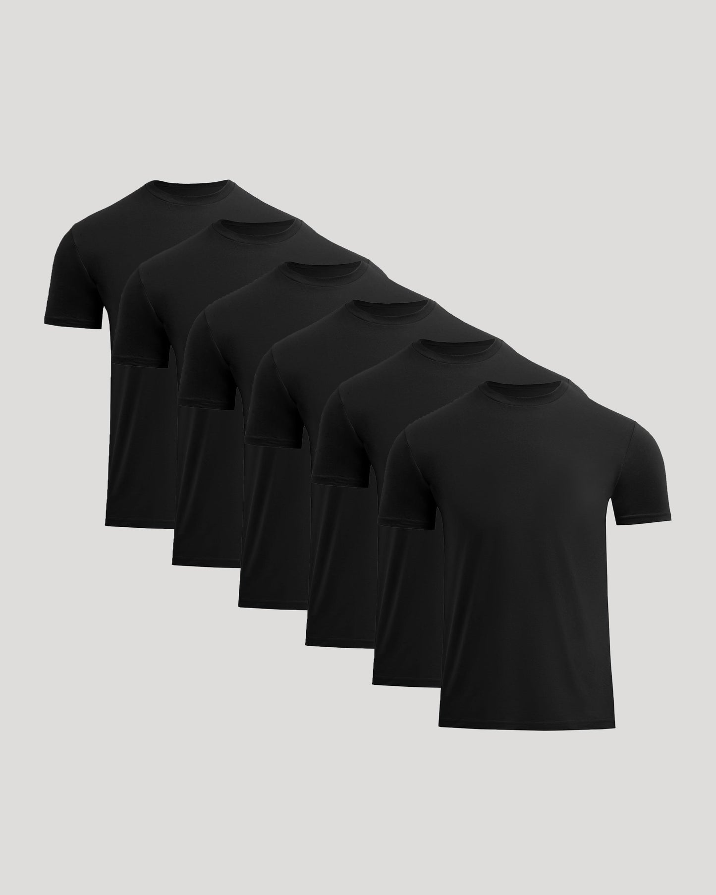 All Black Short Classic Crew Neck 6-Pack