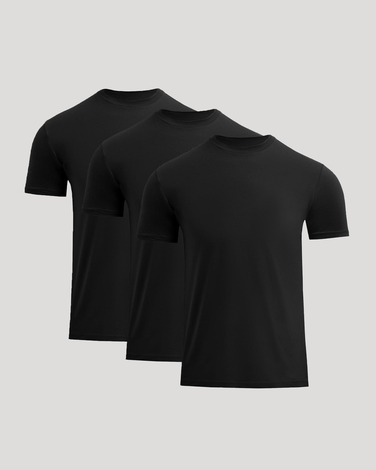 All Black Short Classic Crew Neck 3-Pack