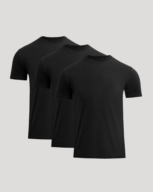 All Black Short Classic Crew Neck 3-Pack