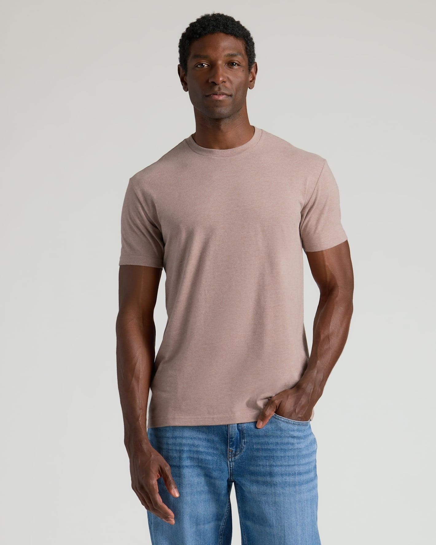 Dark Heather Truffle Classic Crew Neck