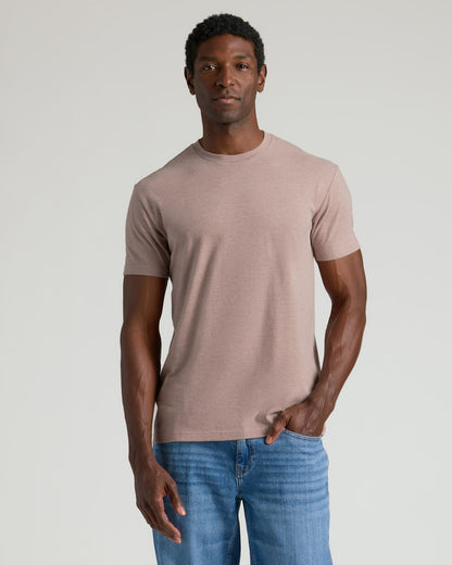 Dark Heather Truffle Classic Crew Neck