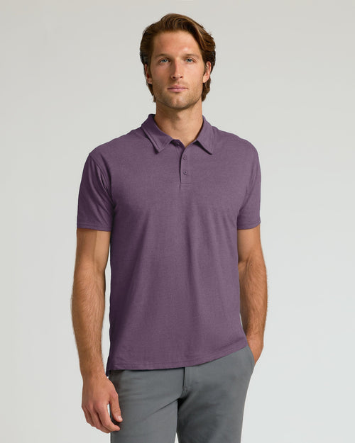 Dark Heather Plum Classic Polo