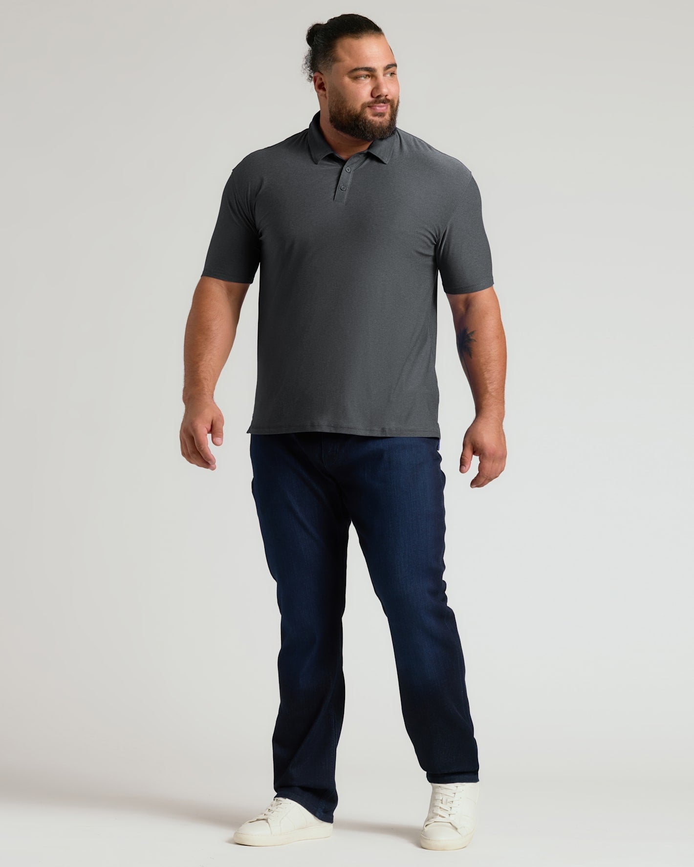 Charcoal Heather Gray Active Polo 2.0