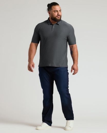 Charcoal Heather Gray Active Polo 2.0