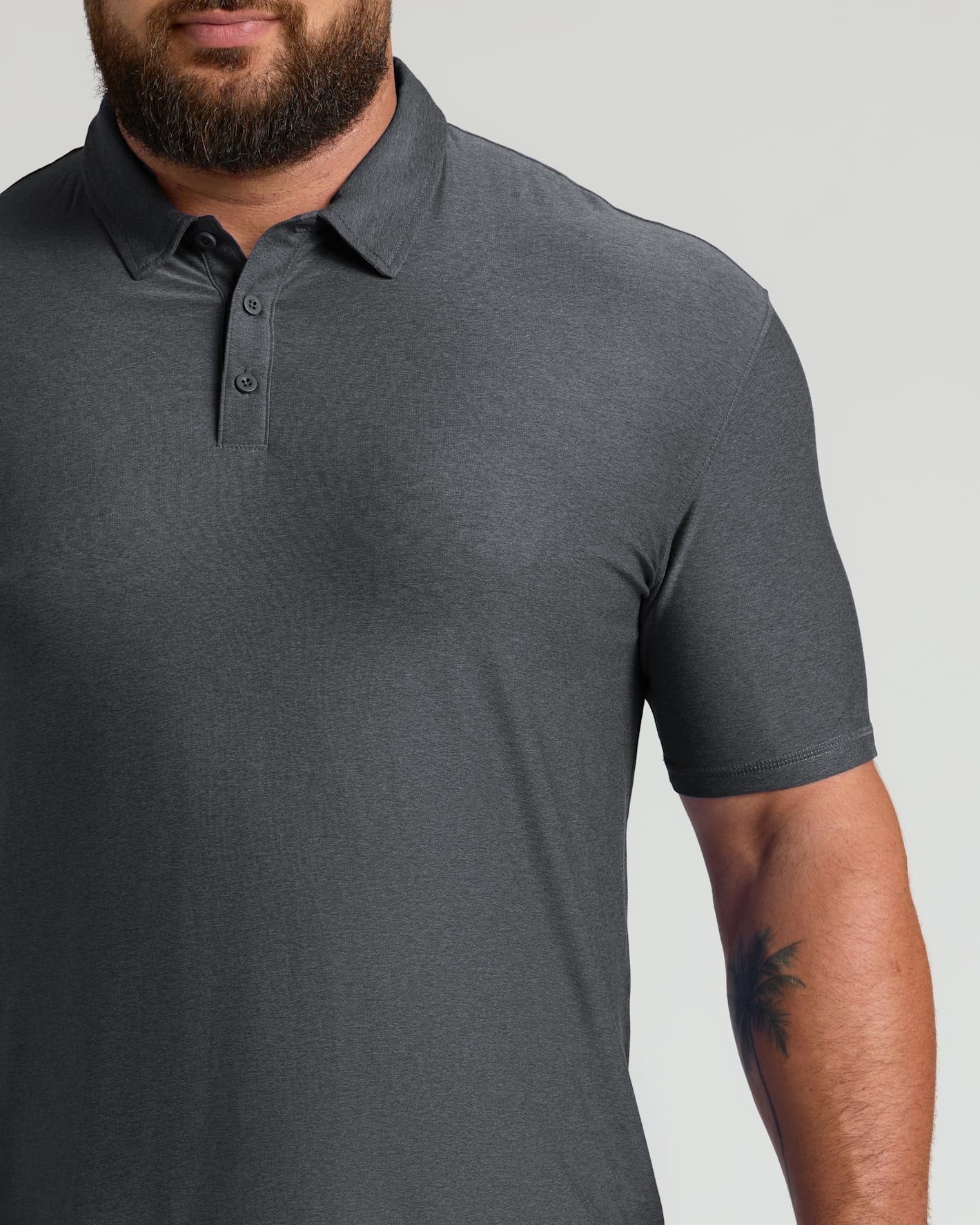 Charcoal Heather Gray Active Polo 2.0
