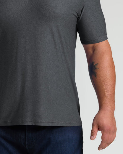 Charcoal Heather Gray Active Polo 2.0