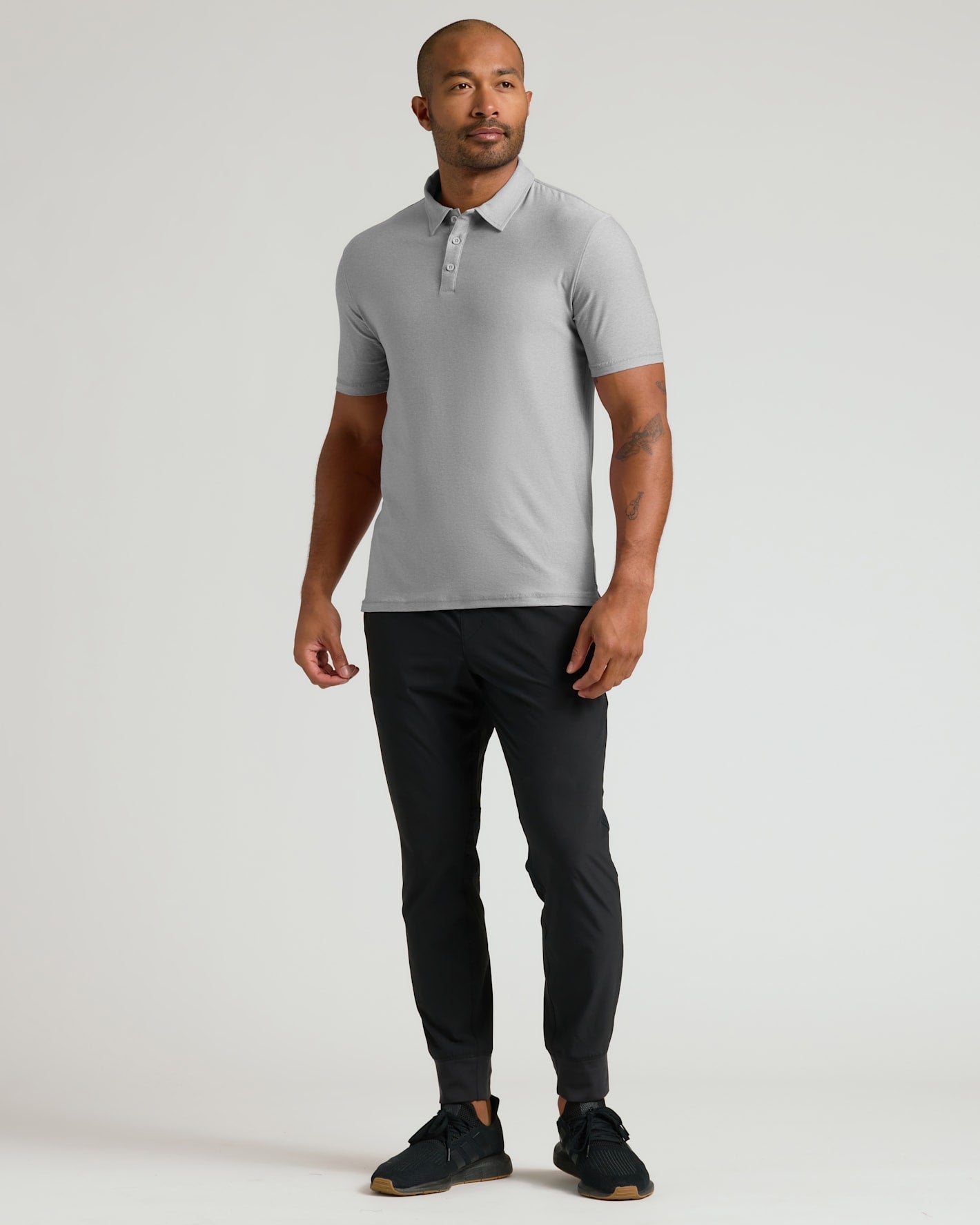 Light Heather Gray Active Polo 2.0