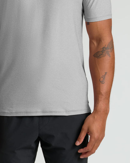 Light Heather Gray Active Polo 2.0