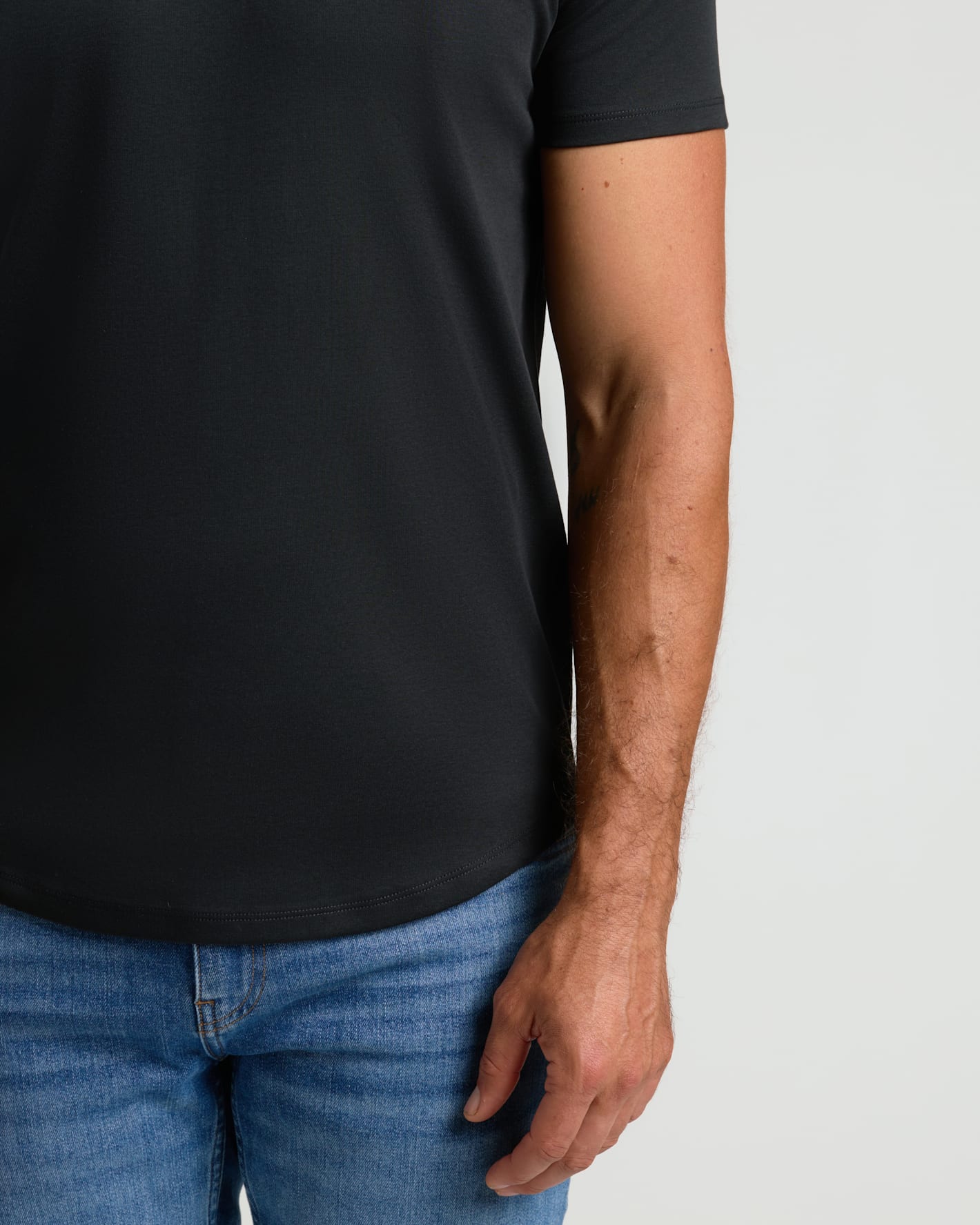Pima Cotton Blend Curved Hem Crew 4-Pack