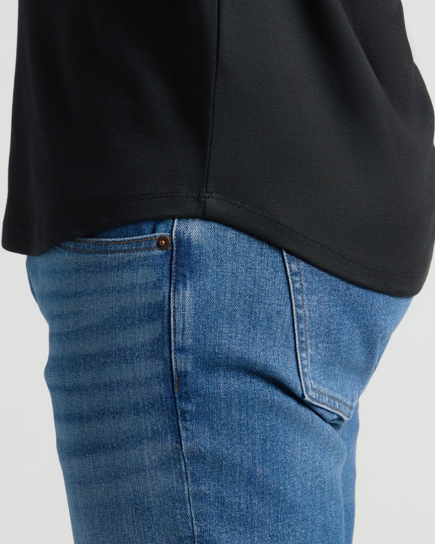 Pima Cotton Blend Curved Hem Crew 7-Pack