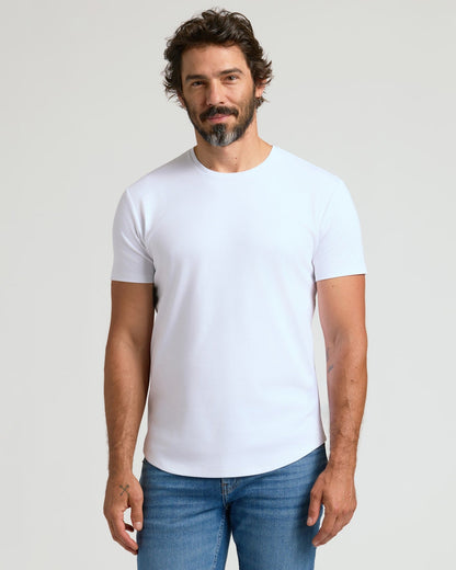 Black & White Pima Cotton Blend Crew 2-Pack