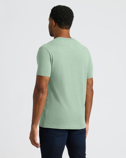 Heather Slate Green Classic V-Neck