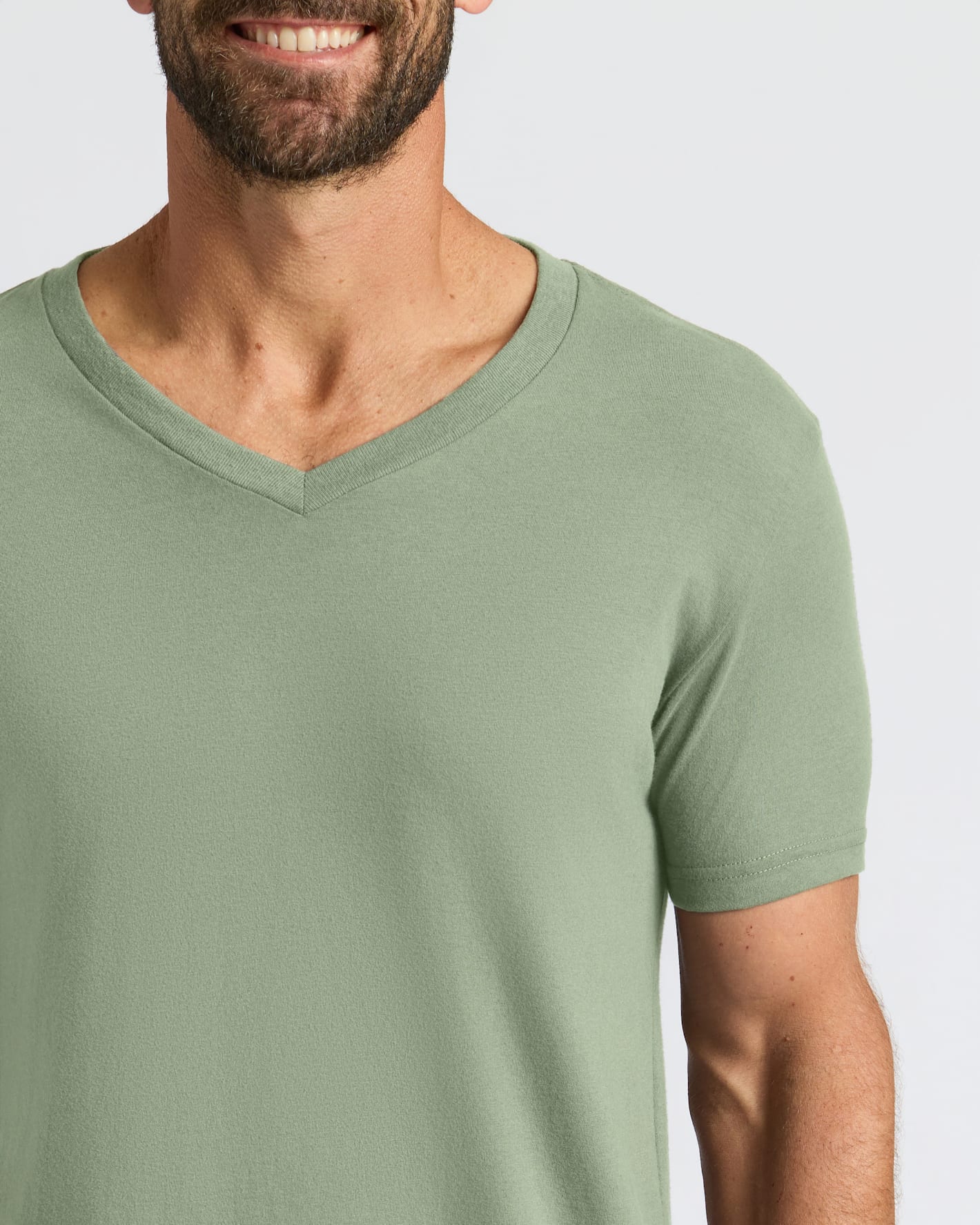 Sage Green Classic V-Neck