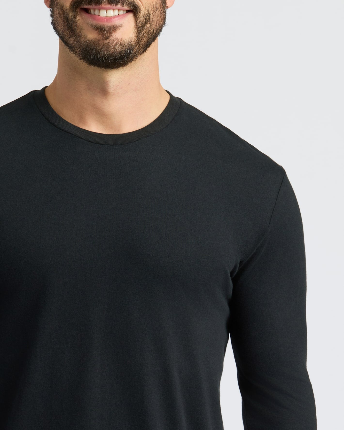 Black Classic Long Sleeve Crew Neck 6-Pack