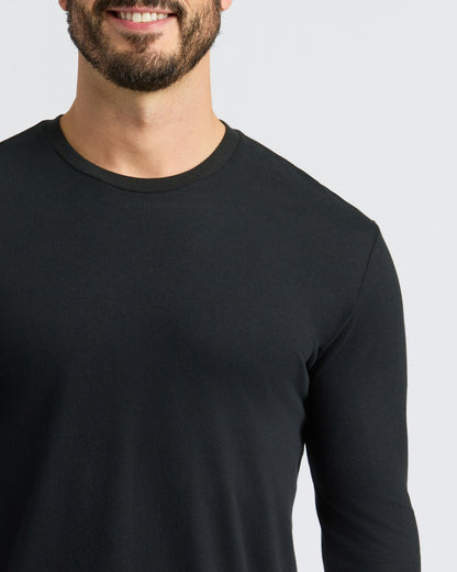 Black Classic Long Sleeve Crew Neck 10-Pack