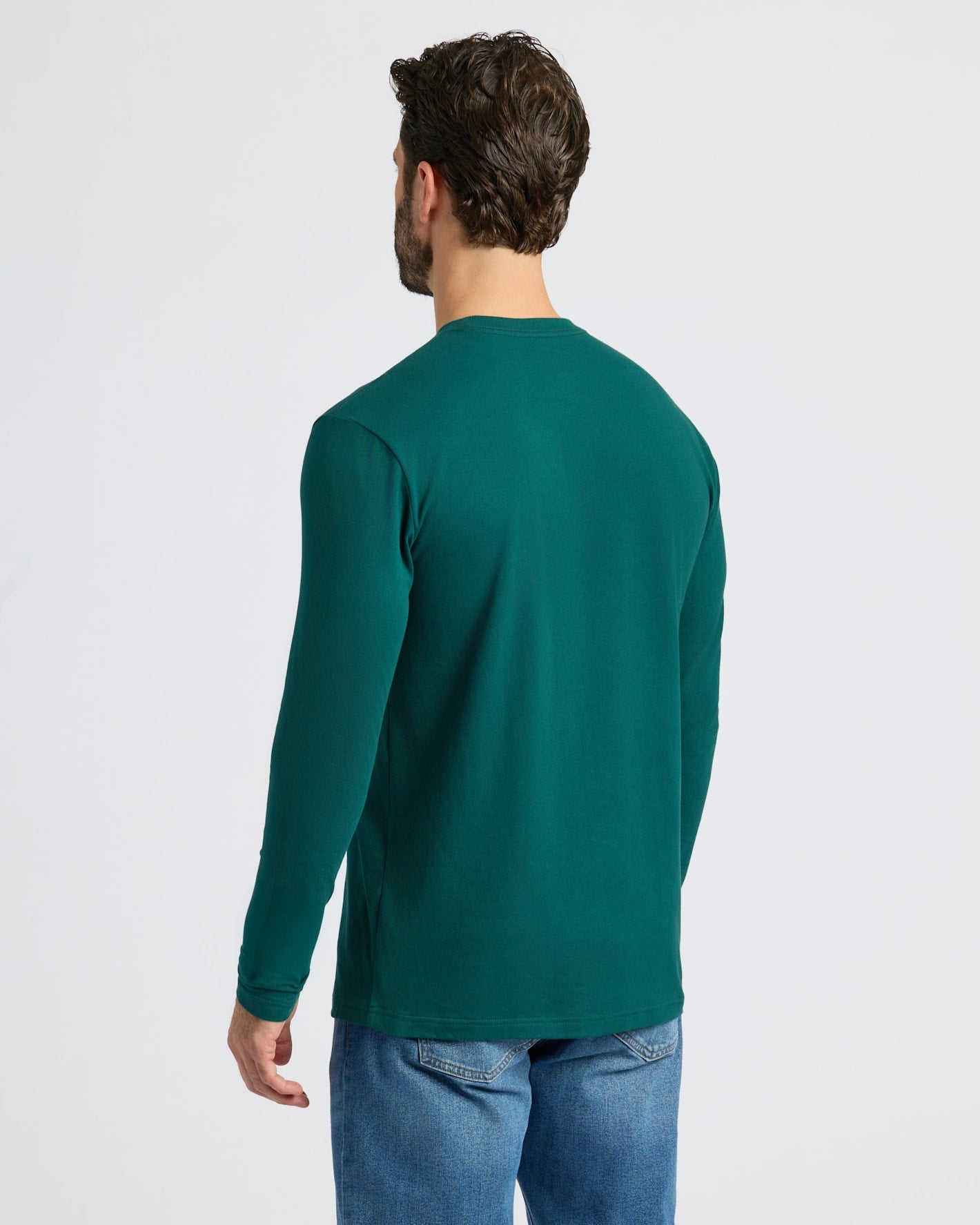 Deep Emerald Classic Long Sleeve Crew Neck