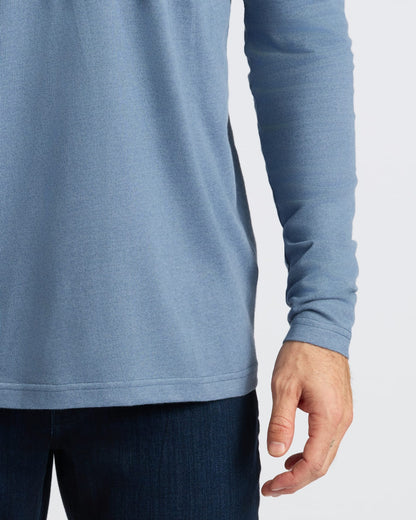 Dark Heather Vintage Navy Classic Long Sleeve Henley