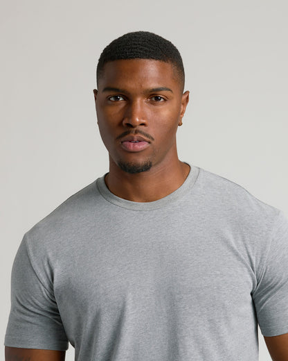 Heather Gray Tall Straight Hem Crew Neck T-Shirt