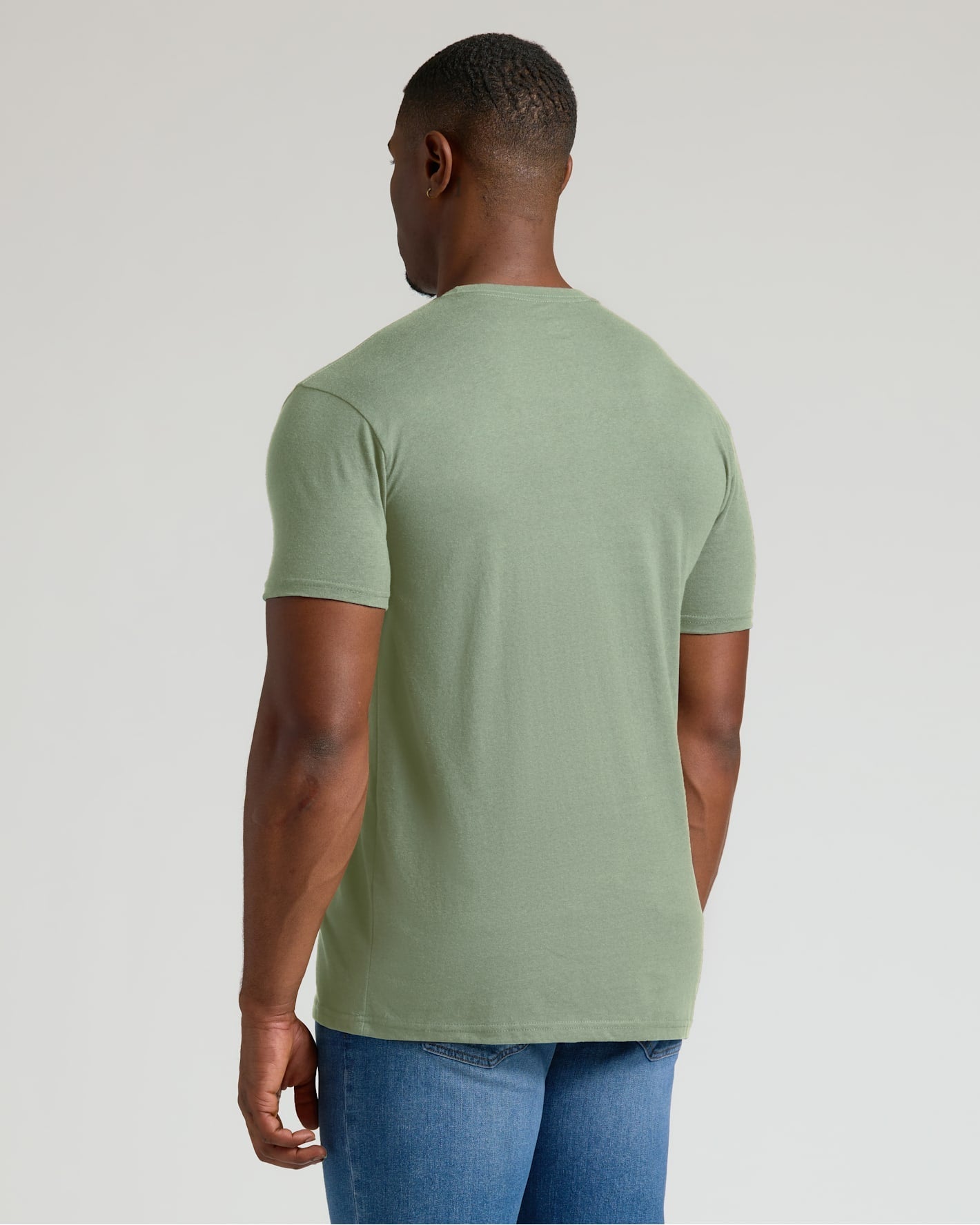 Sage Green Tall Straight Hem Crew Neck T-Shirt