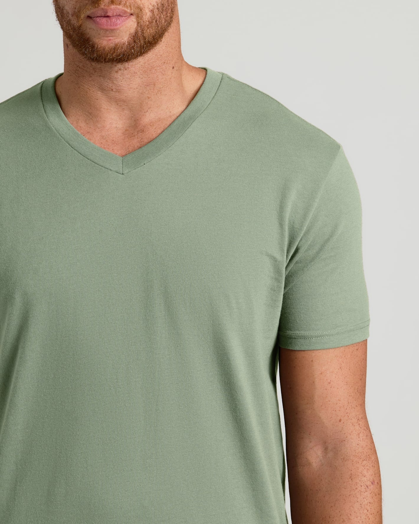 Sage Green Tall Short Sleeve V-Neck