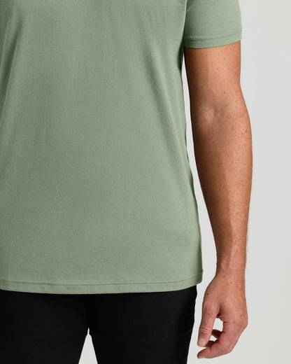 Sage Green Tall Short Sleeve V-Neck