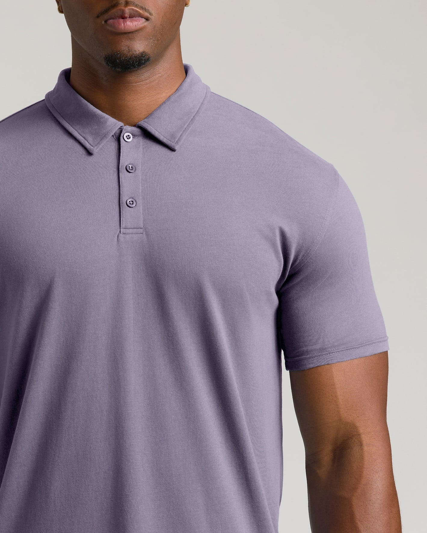Dark Heather Amethyst Short Sleeve Tall Polo