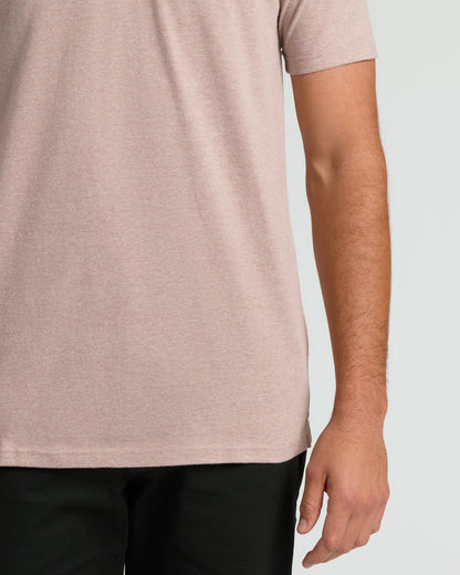 Light Heather Slate Mauve Short Sleeve Tall Polo