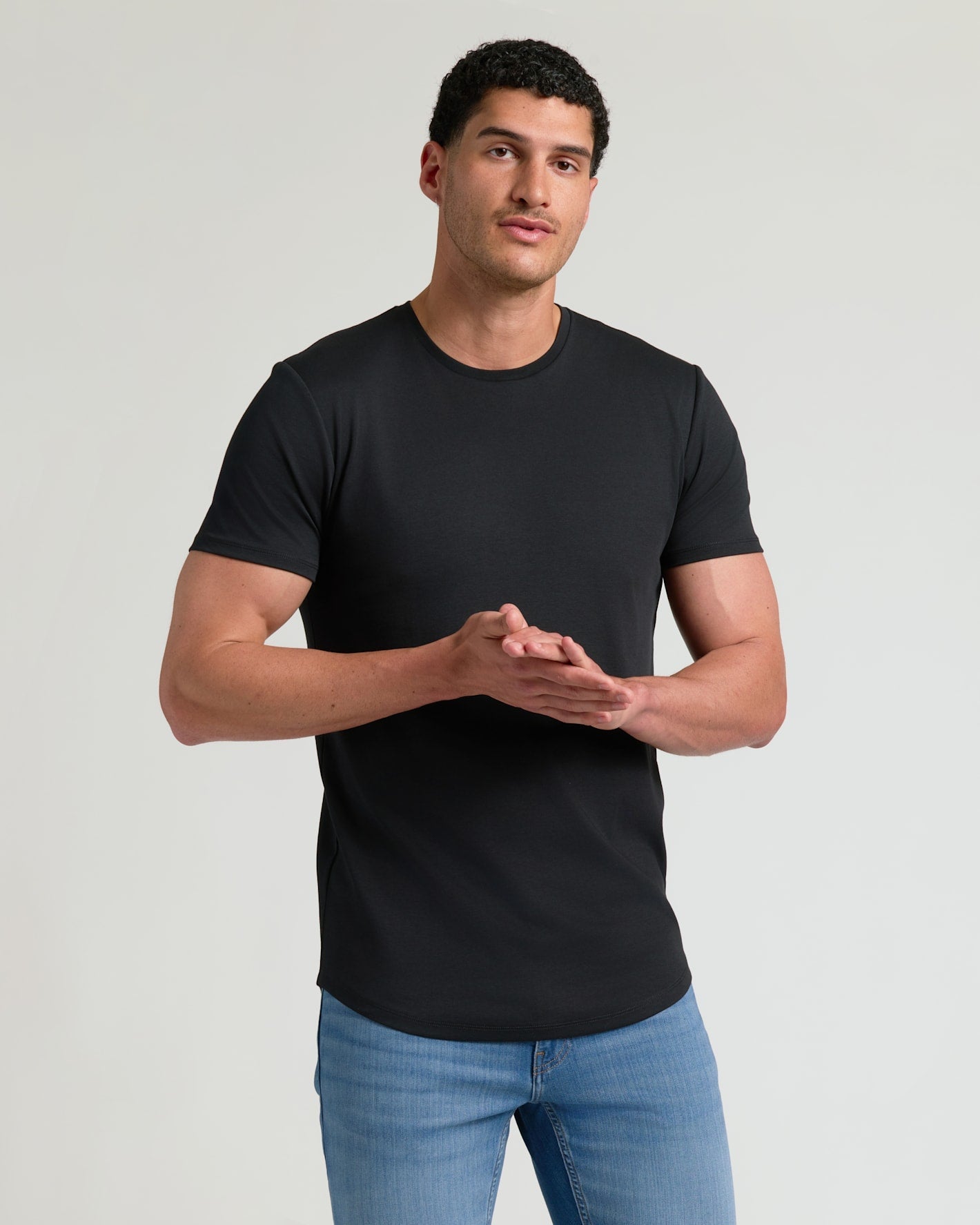 Tall Pima Cotton Blend Curved Hem Crew 7-Pack