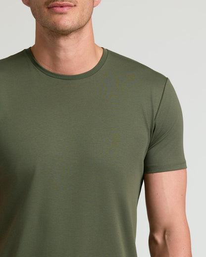 Grove Tall Pima Cotton Blend Curved Hem Crew