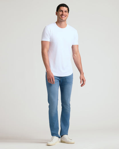Tall Pima Cotton Blend Curved Hem Crew 7-Pack