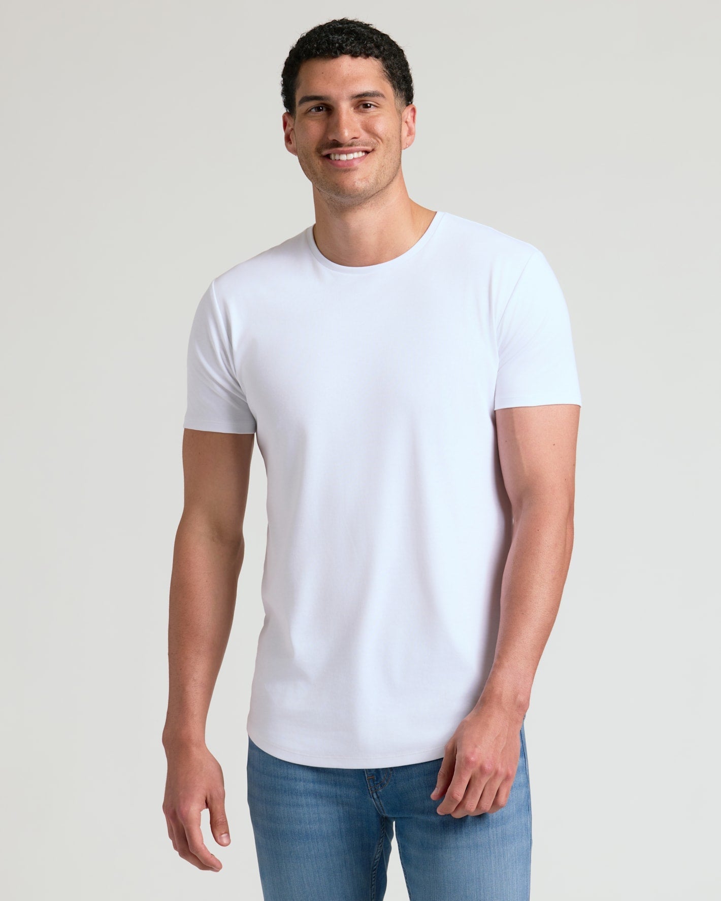 Tall Pima Cotton Blend Curved Hem Crew 7-Pack