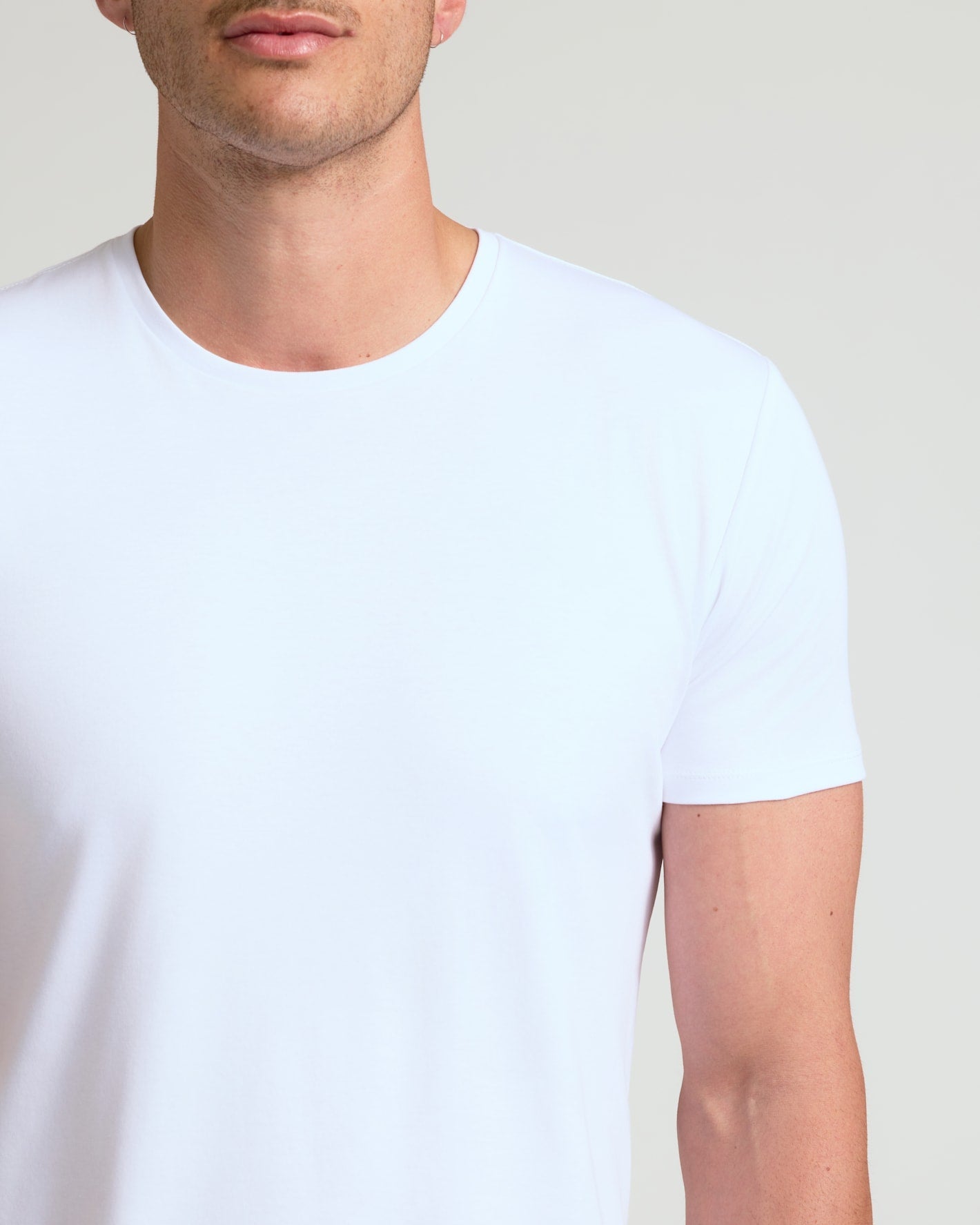 Tall Pima Cotton Blend Curved Hem Crew 4-Pack