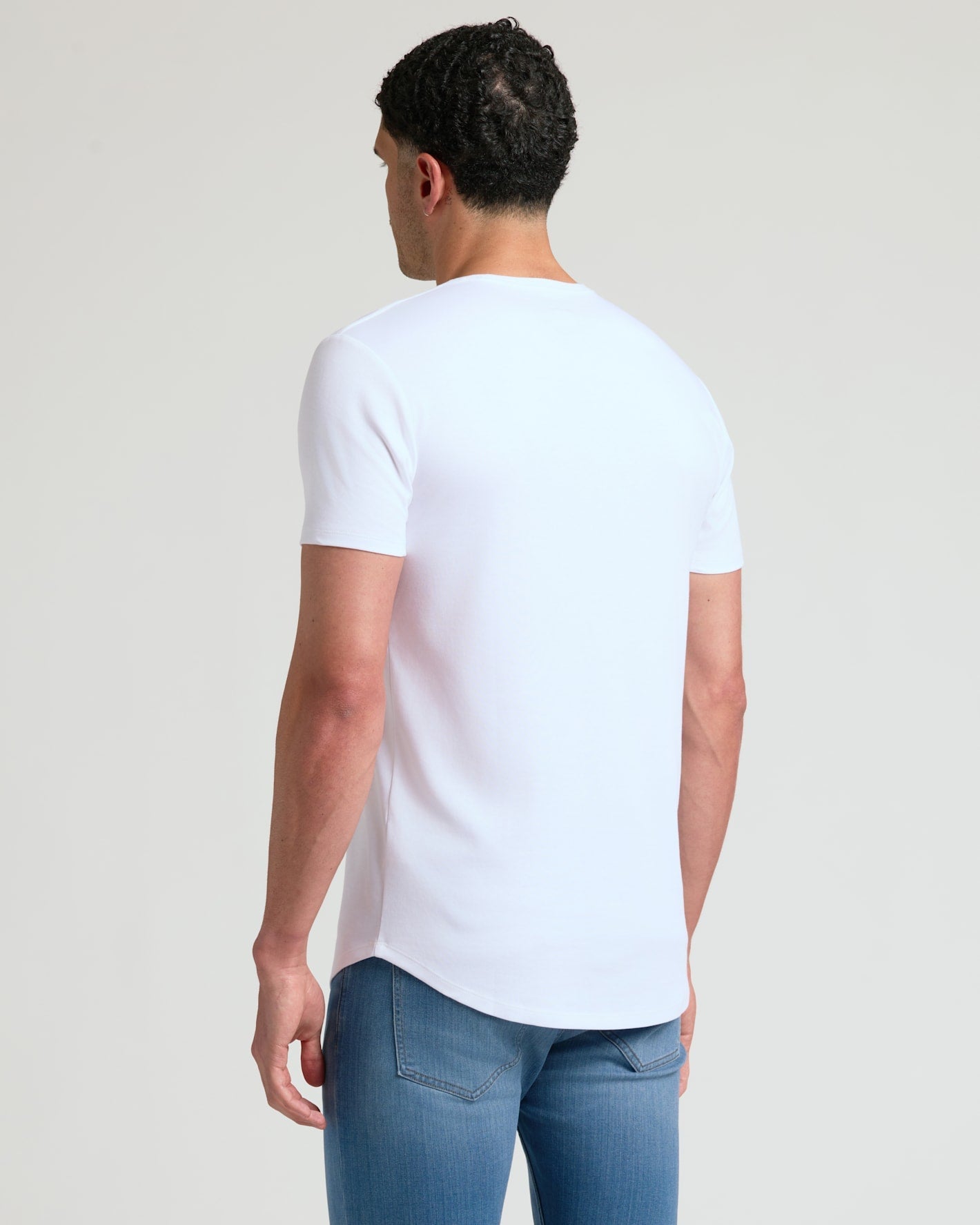 Tall Pima Cotton Blend Curved Hem Crew 4-Pack
