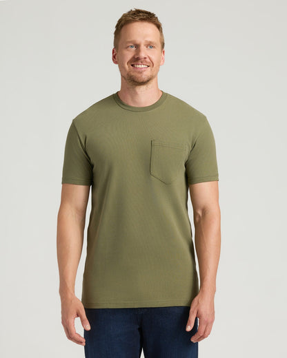 Military Green Tall Heavyweight Pocket Crew