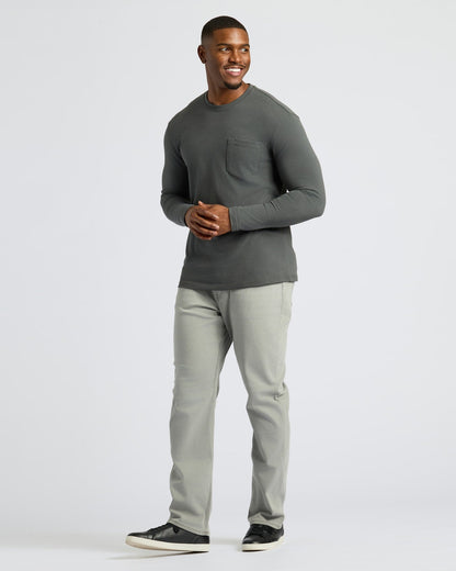 Carbon Tall Heavyweight Long Sleeve Pocket Crew