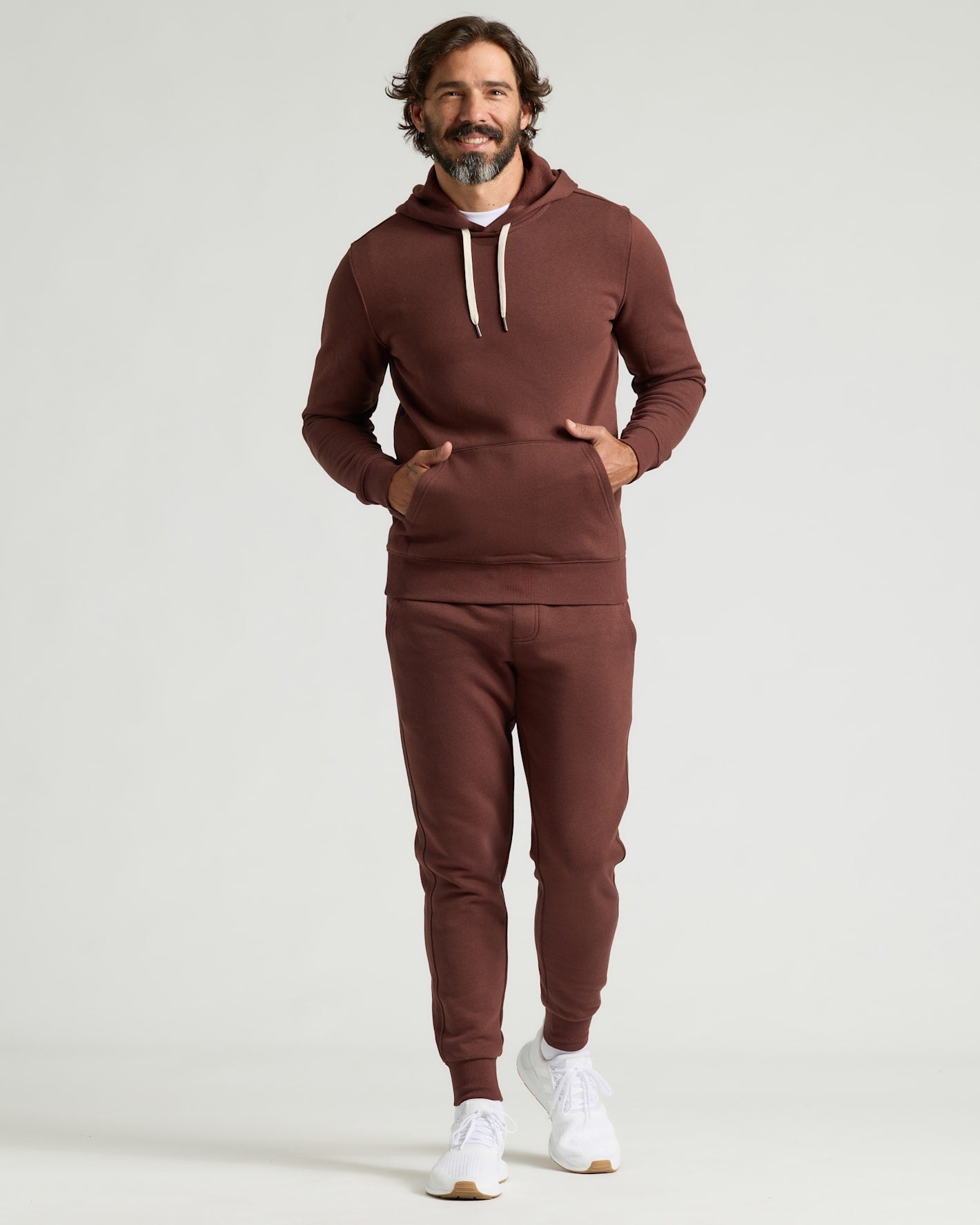 Carob Fleece French Terry Pullover Hoodie