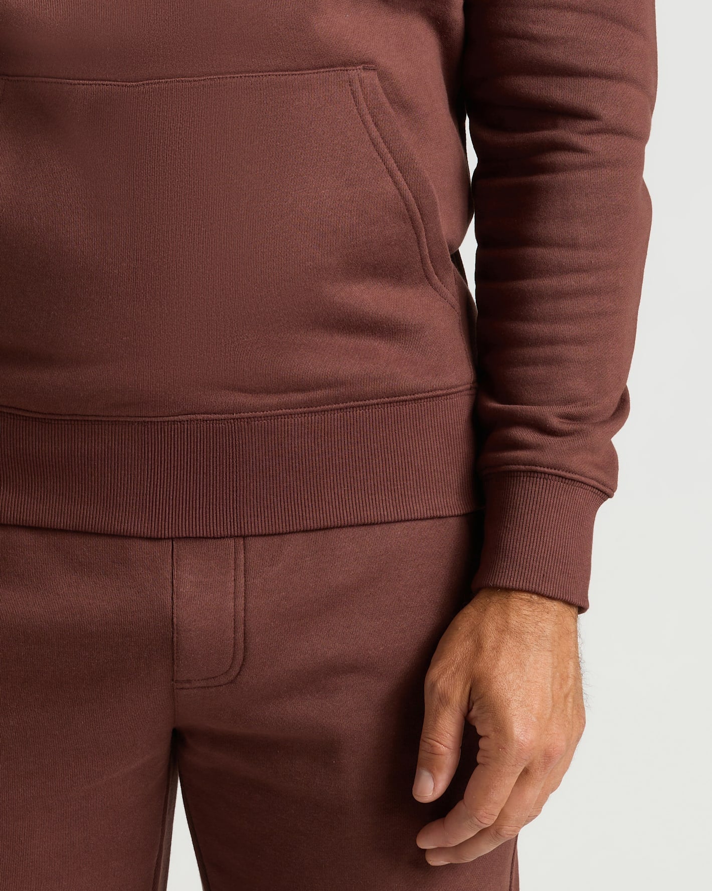 Carob Fleece French Terry Pullover Hoodie
