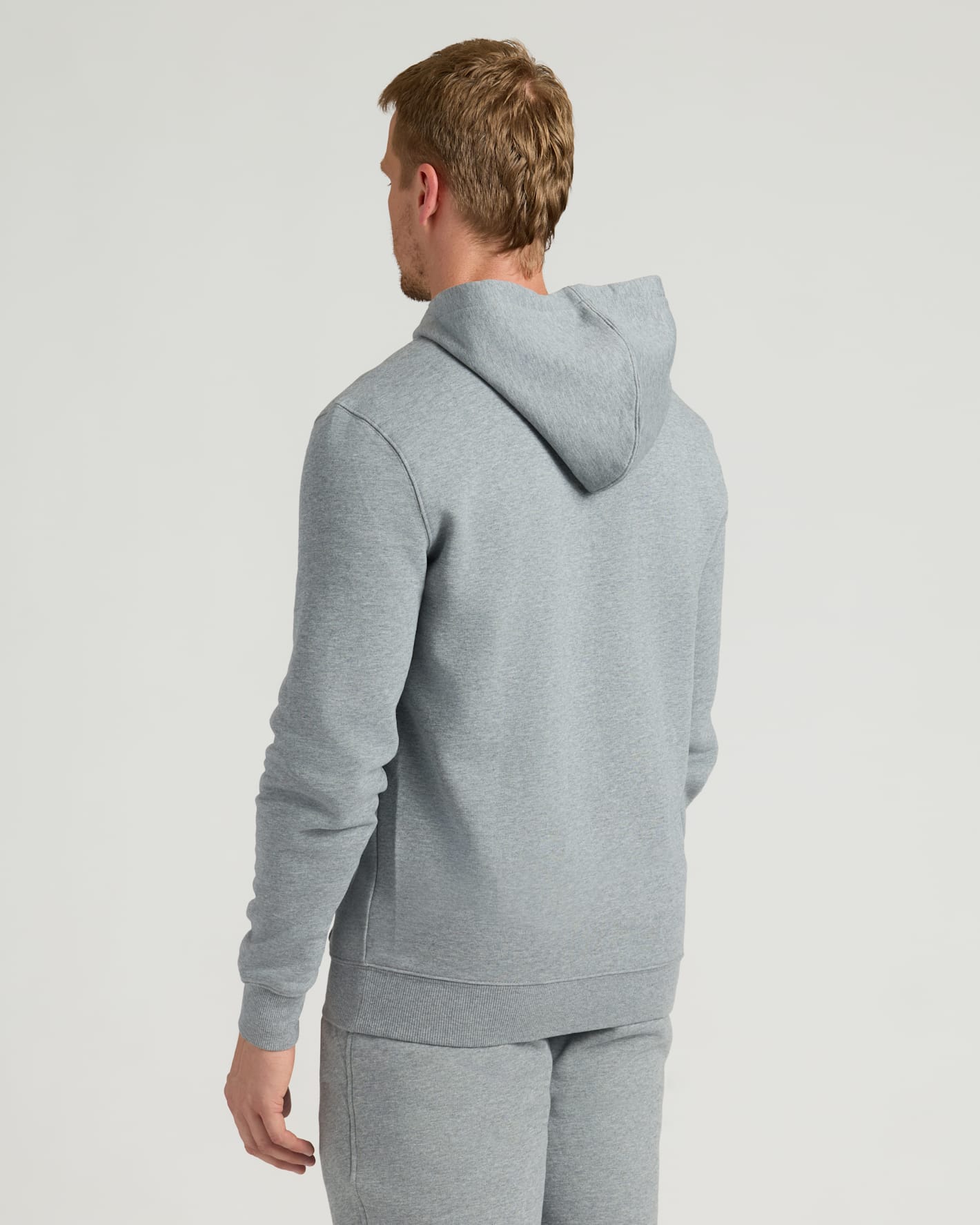 Dark Heather Gray Fleece French Terry Pullover Hoodie