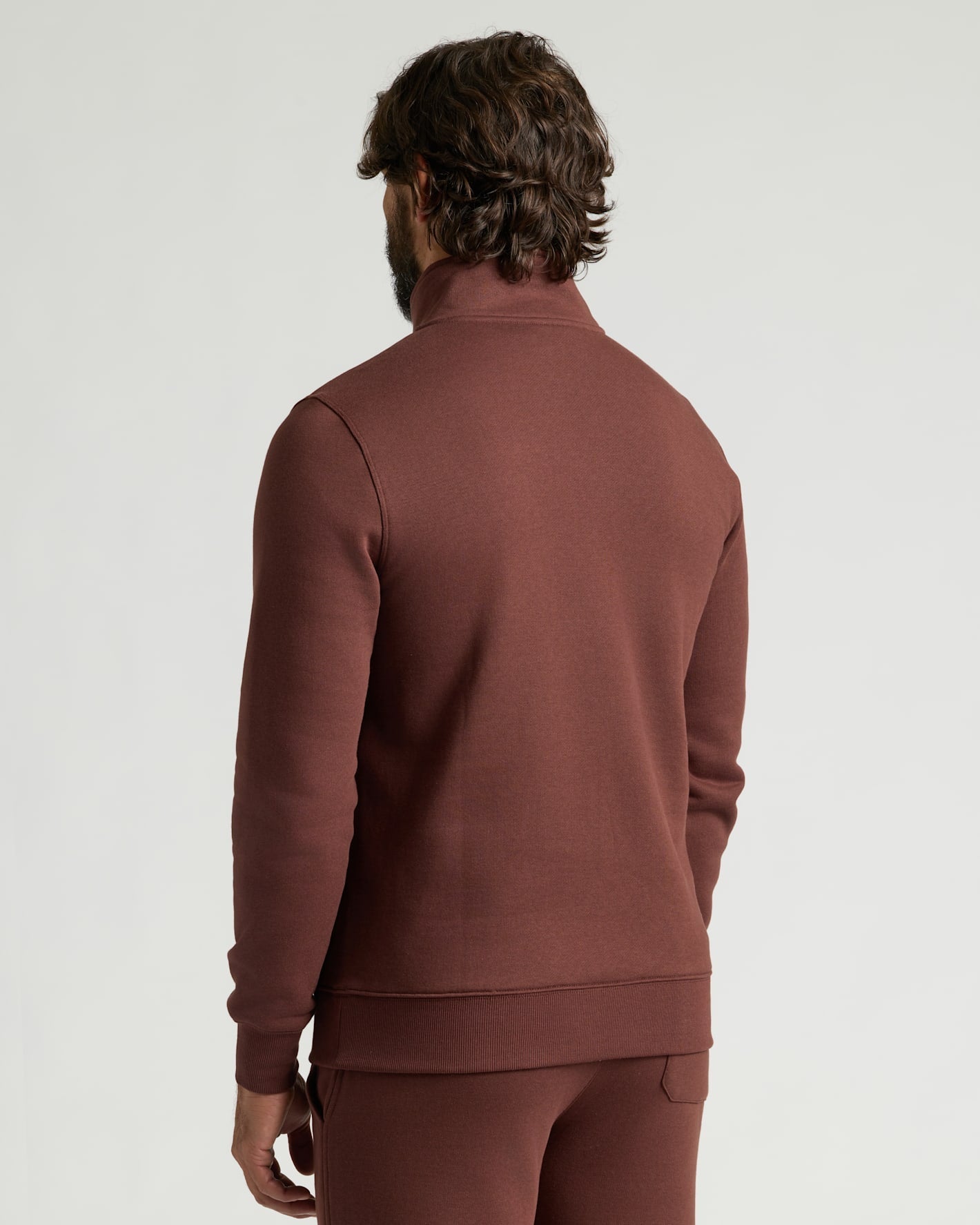 Carob Quarter Zip Fleece Sweatshirt & Jogger 2-Pack
