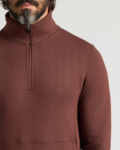 Carob Quarter Zip Fleece Sweatshirt & Jogger 2-Pack