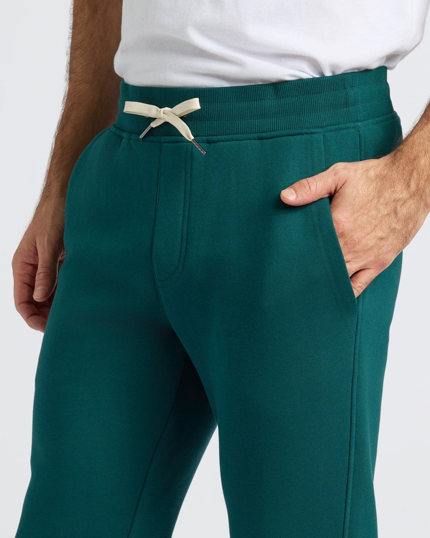 Deep Emerald Fleece French Terry Joggers