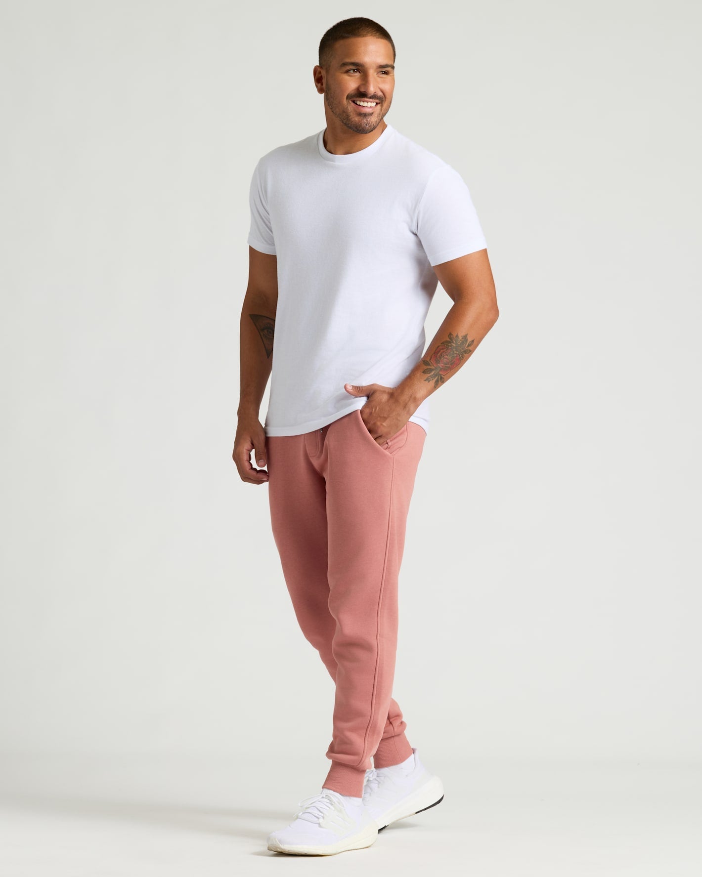 Rose Fleece French Terry Joggers