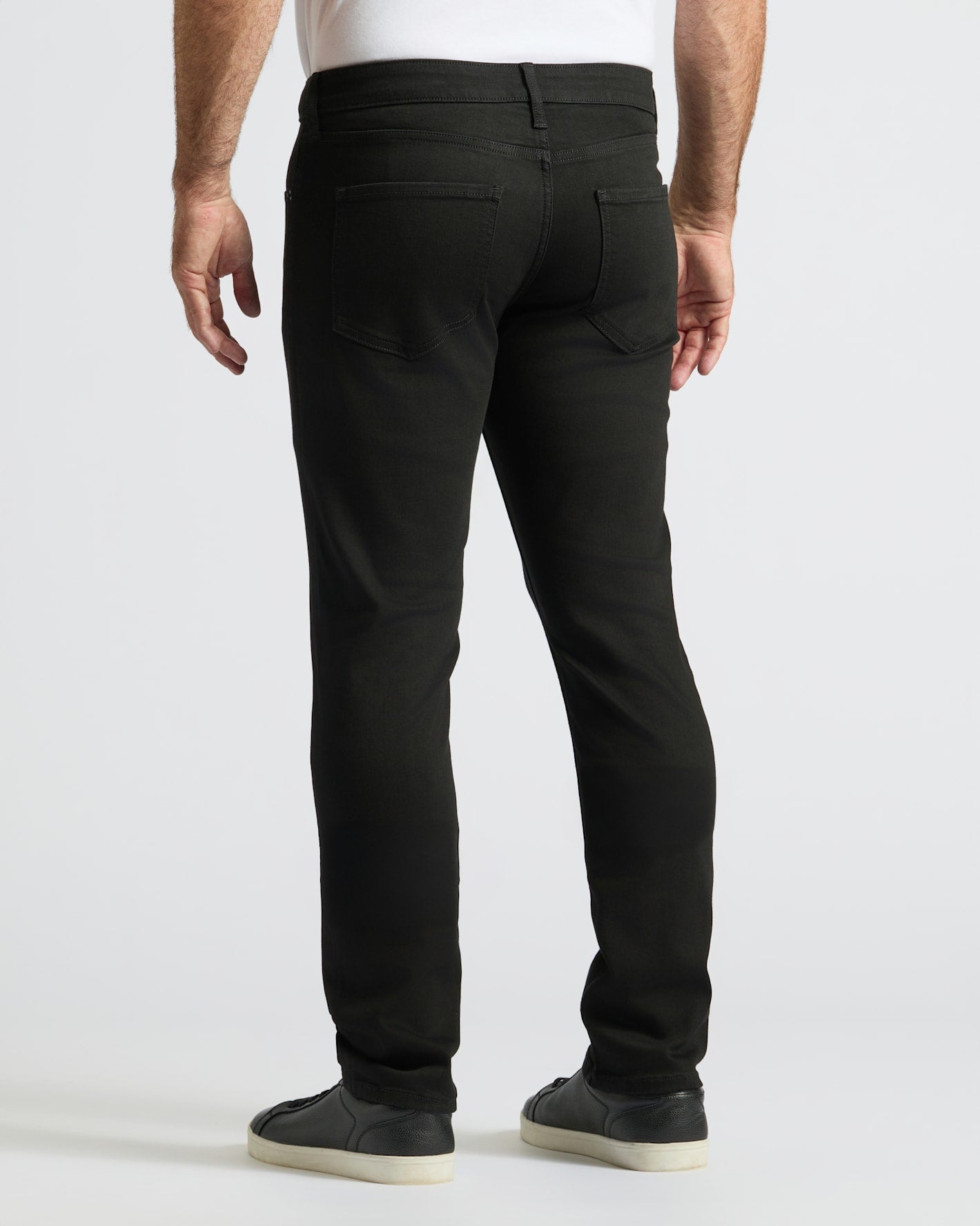 Black Wash Straight Comfort Stretch Jeans