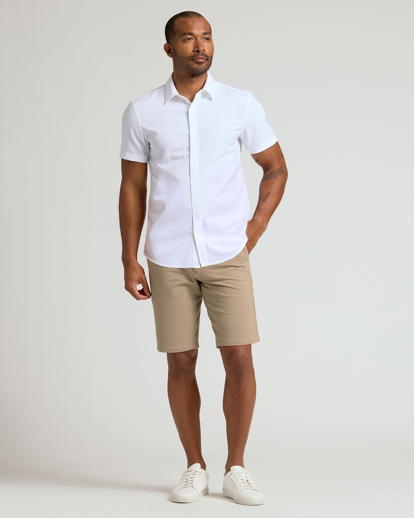 9" Black & Khaki Chino Shorts 2-Pack