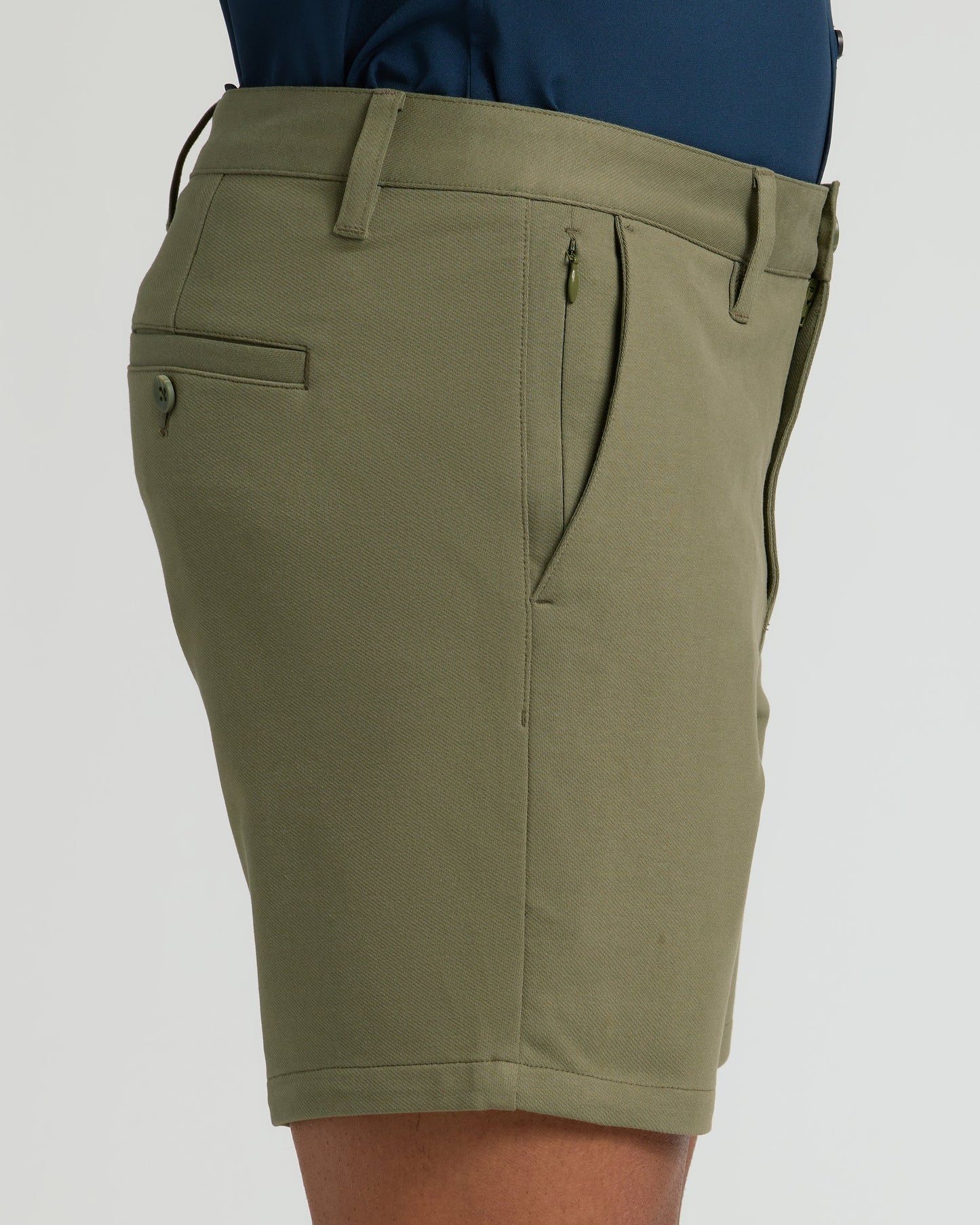 7 Military Green Classic Chino Shorts