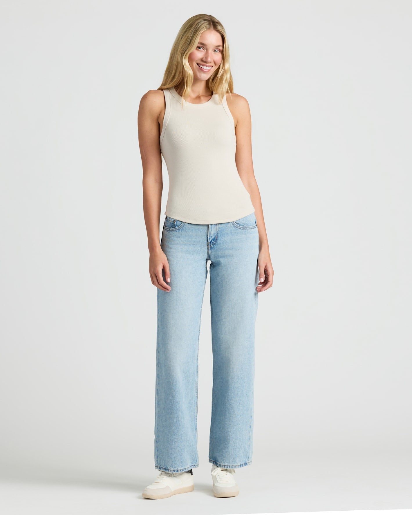 Womens Ribbed High Neck Tank 3-Pack
