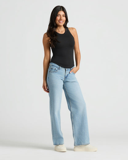 Womens Ribbed High Neck Tank 3-Pack