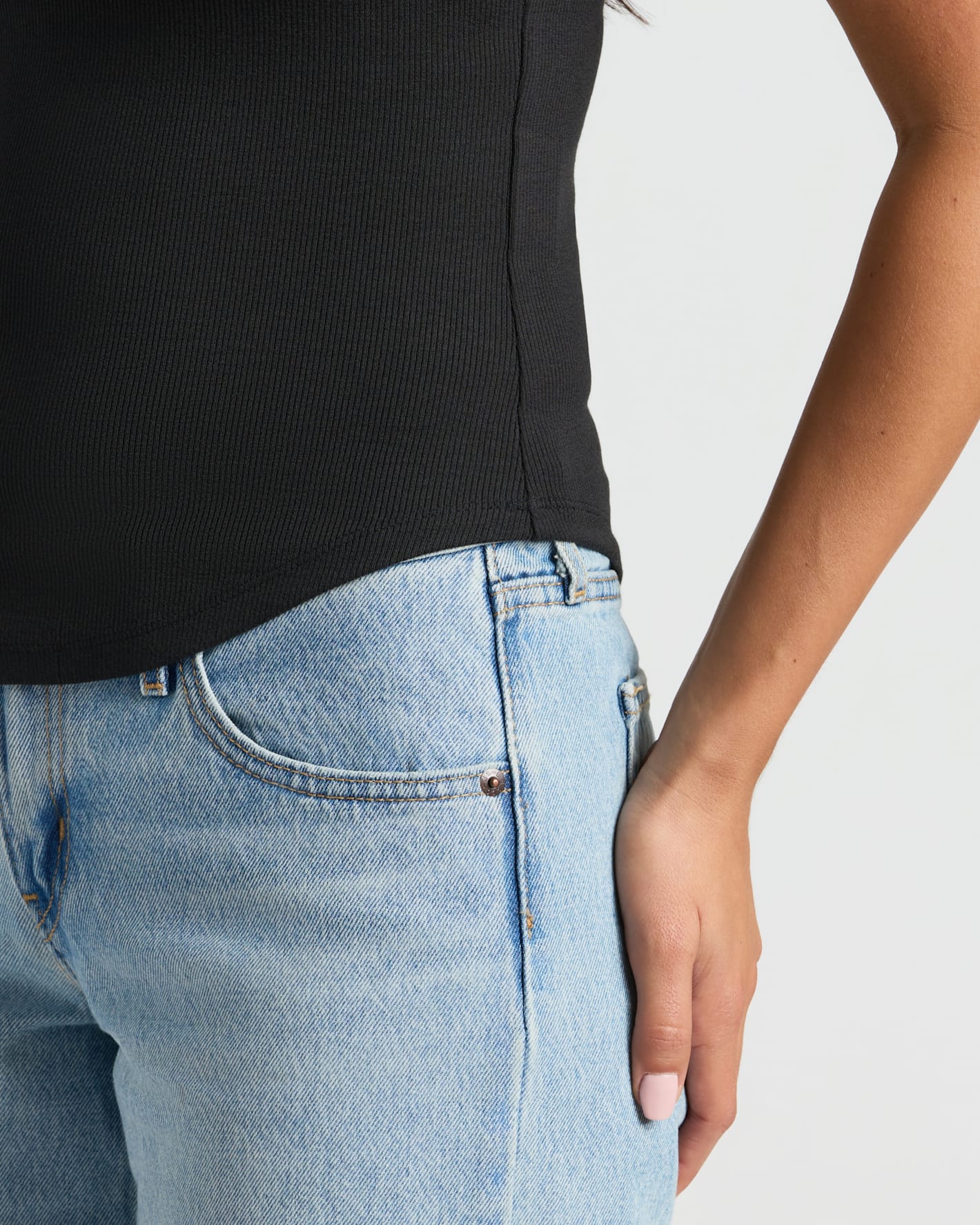 Womens Ribbed High Neck Tank 3-Pack