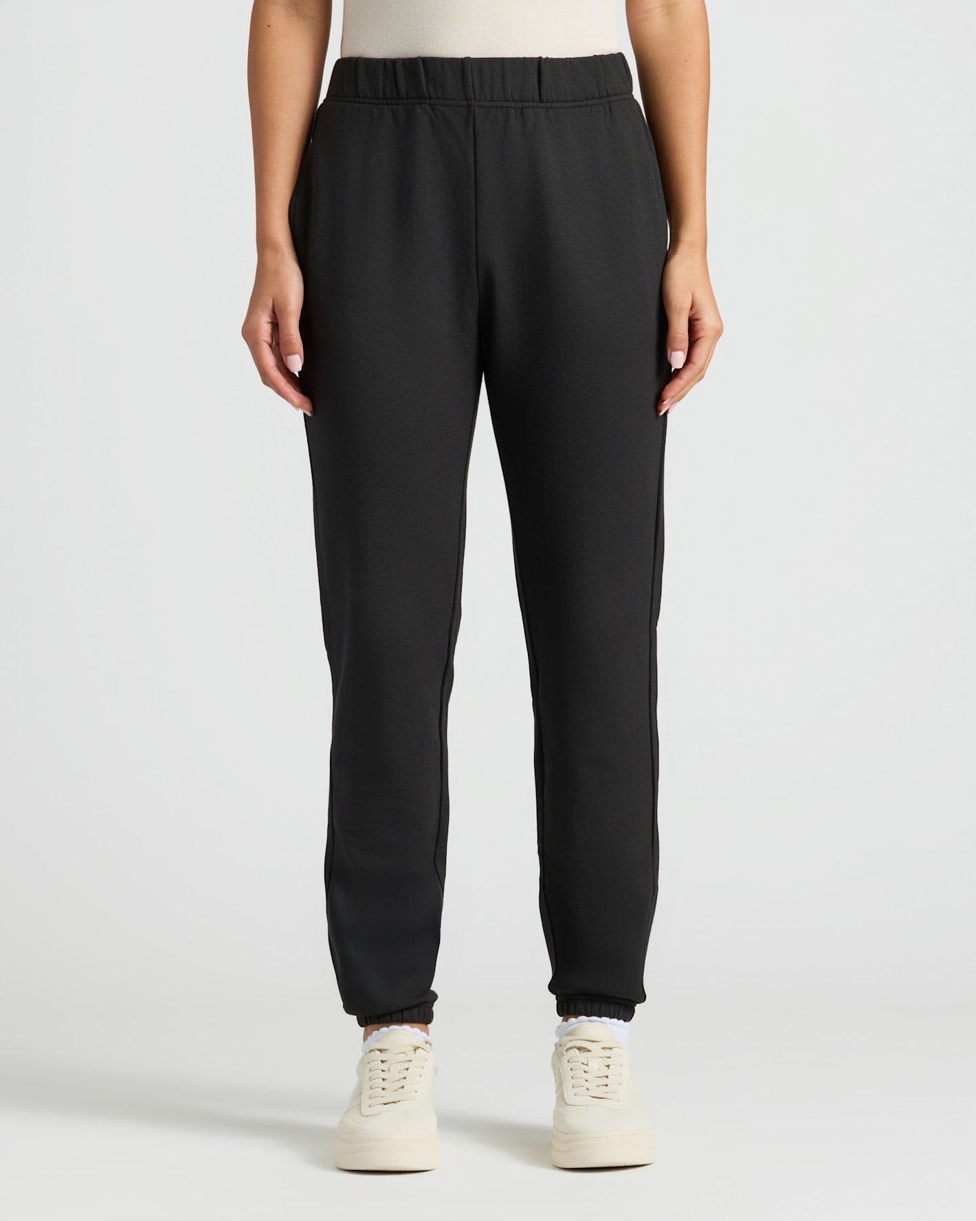 Womens Black Slouch Pullover Crew & Relaxed Jogger 2-Pack